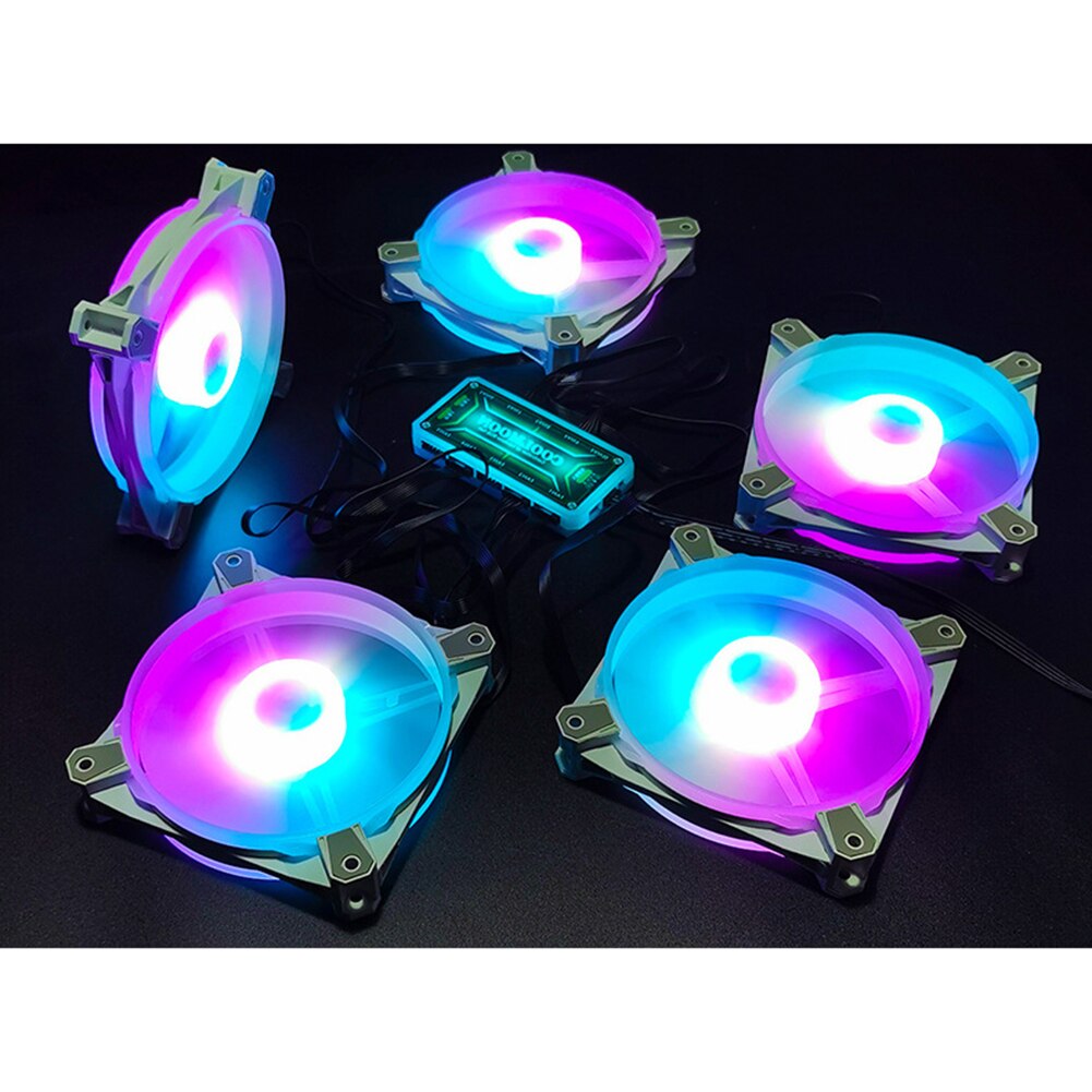 Computer Host Fan Cooling Fan Desktop 12cm Silent Chassis Radiator RGB Hydraulic Bearings PC Case Cooling Fan