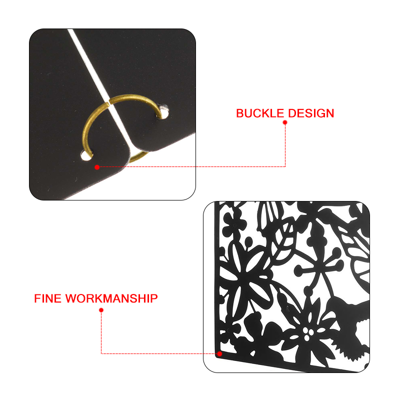 4pcs Divider Panel Butterfly Bird Flower Hanging Screen Partition Divider Panel Screen For Home Decorating Bedroom Dining Study