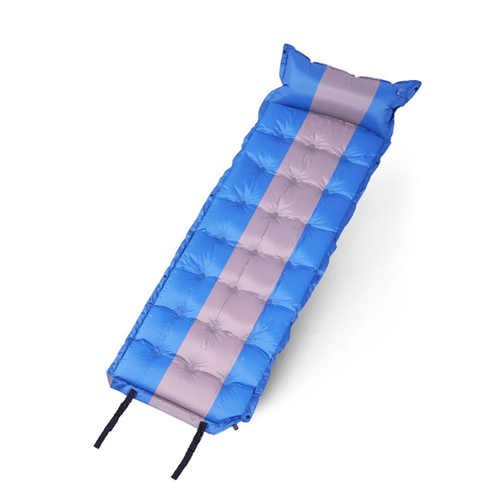 Coussin gonflable extérieur de matelas de matelas de couchage de Camping gonflable avec l'oreiller BHD2: Bleu