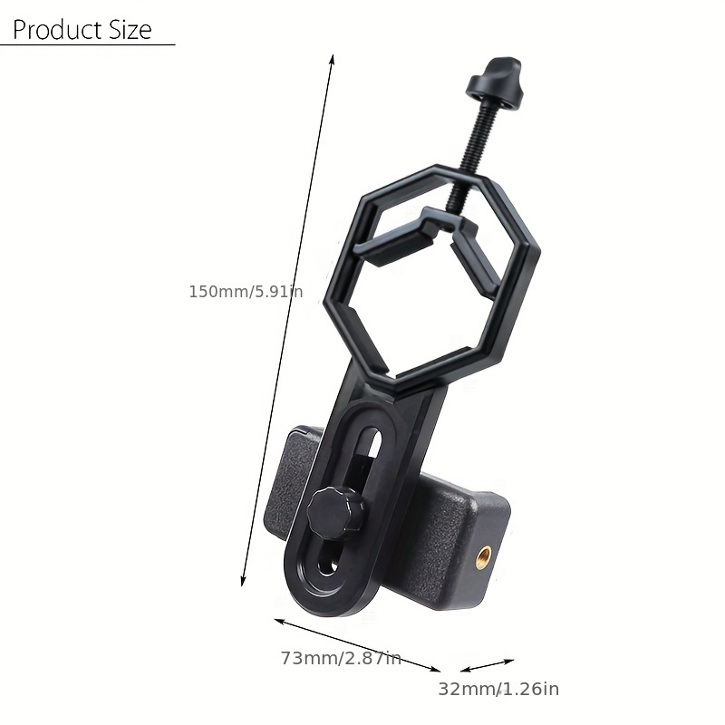 Cell Phone Adapter With Spring Clamp Mount Monocular Microscope Accessories Adapt Telescope Mobile Phone Clip Accessory Bracket