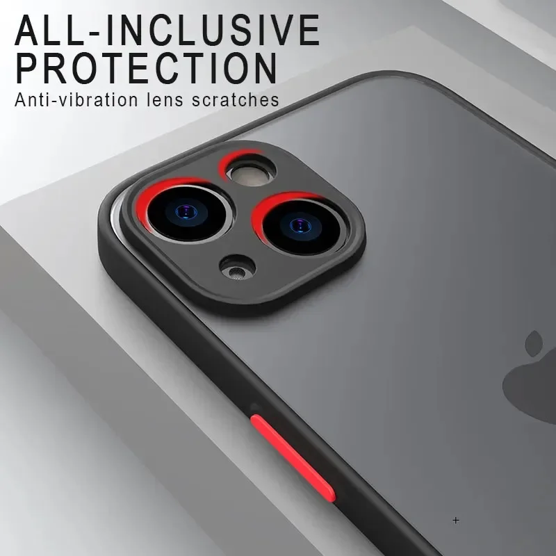 Mat telefoncover til iphone 13 12 11 14 15 pro max luksuriøst blødt silikone stødsikkert cover til iphone x xs max  xr 15 plus 13 11 pro