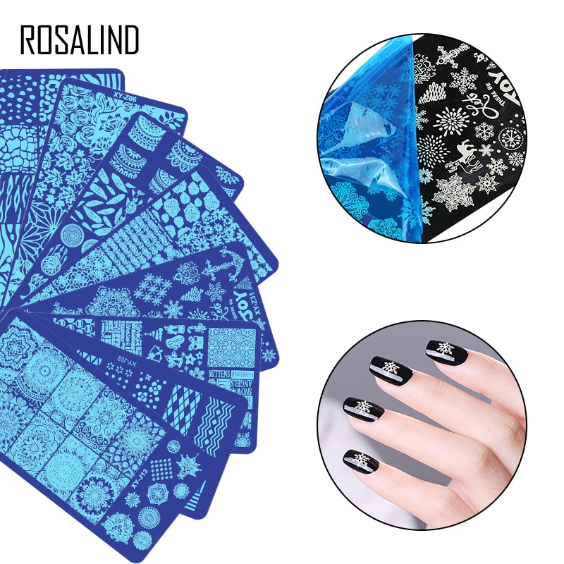 Rosalind Nail Stempelen Platen Nail Art Voor Manicure Bloem Voor Nail Poolse Stempelen Print Template Platen Postzegels
