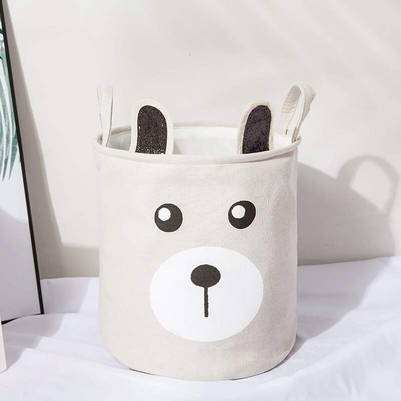 Bathroom Folding Laundry Basket Cloth Toys Cute Ccartoon Folding Bag Room Clothes Organizer Storage Laundry Basket Bag: B