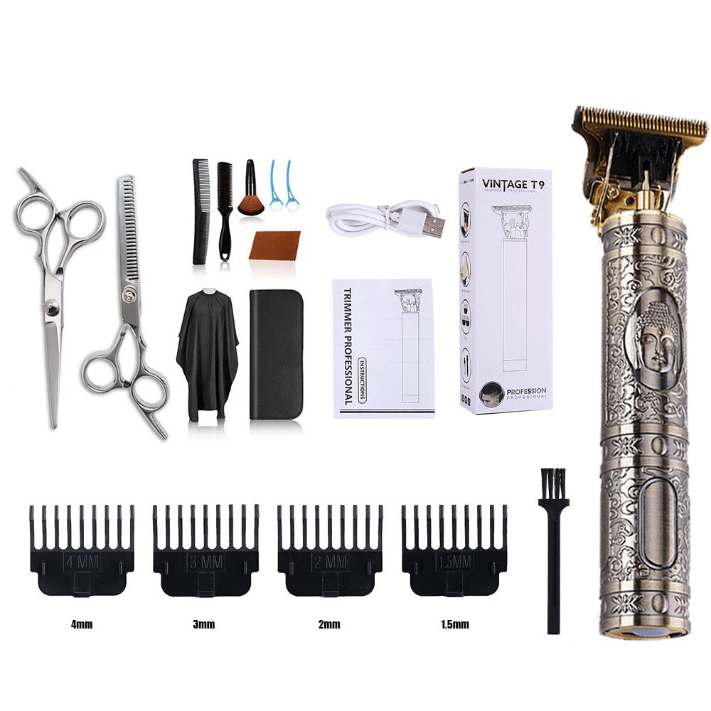 Professionelle Frisur Schneiden Aufladbare Elektrische Haarschneidemaschine Haar Bart Rasierer Mäihr Trimmer Cutter Männer Haarschnitt Maschine Tragbare: Buddha Kopf 4