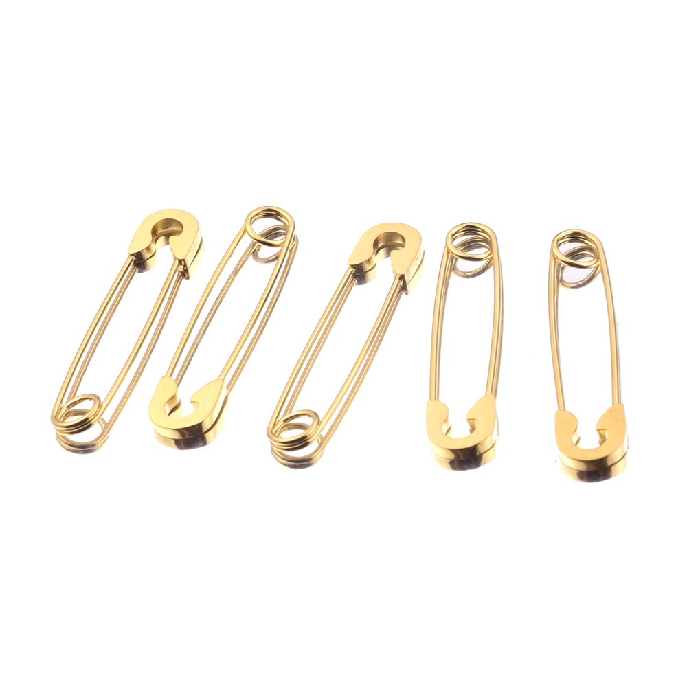 5pcs Stainless Steel Safety Pins Brooch Gold DIY Brooch Badge Jewelry Safety Pin Craft Findings Sewing Jewelry Making Supplies