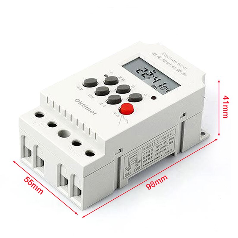 Digital Time Switch KG316T 7 Days Programmable 220V Timer Switch Daily Programmable Time Switch Timer KG316T