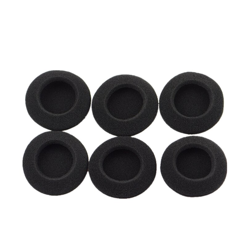 5 paria 60mm/2.4 "korvaavat vaahtomuoviset korvatyynyt logitech - h600 h330 h340/ aiwa hp -cn5/ labtec axis 502 -kuulokkeille musta