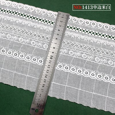 5 meter / verpakking zelfgemaakte accessoires, naaimateriaal, kantbreedte 15.5cm,  witte katoenen stof, borduurrand ,rs1160: Een gebroken wit