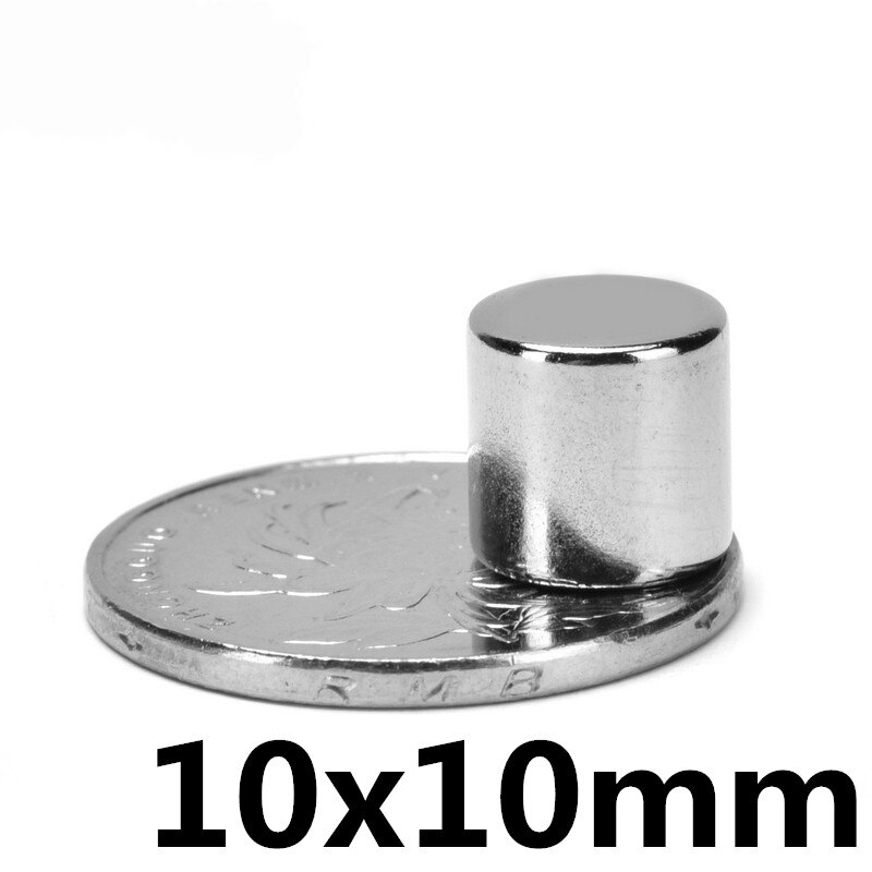 * 5pcs N35 10*10mm Ronde Cilinder Magneten 10x10 Zeldzame Aarde Neodymium Permanente Magneten Art craft Magnetisme Magnetische Type