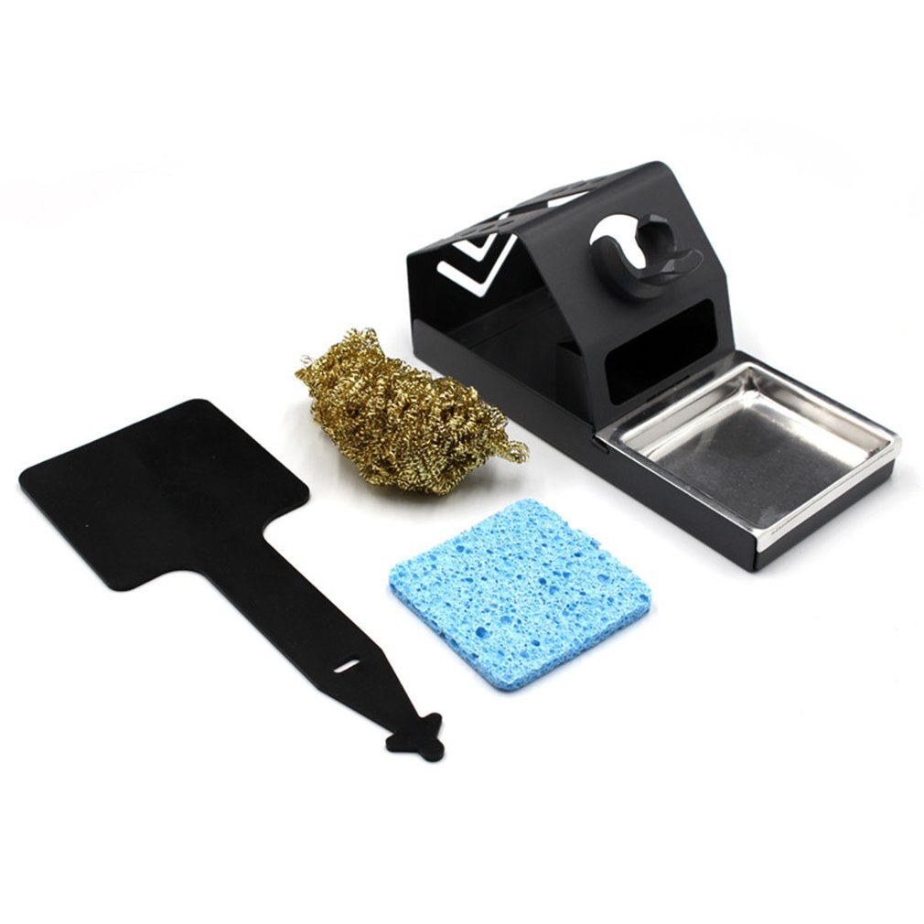 Soldering Iron Stand Holder Welding Tool Handle Metal Support Station Frame Bracket Base With Solder Sponge High Temperature