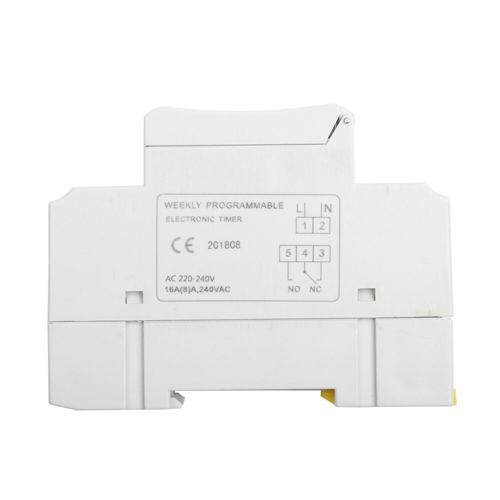 Electronic Weekly 7 Days Programmable Digital TIMER SWITCH Relay Control 220V 230V 6A 10A 16A Din Rail tp8a16 No lock