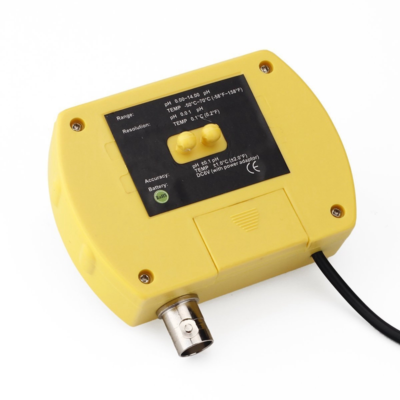 Portable numérique LCD en ligne pH TEMP mètre acidimètre Aquarium eau potable moniteur de 0.01 PH électrode analyseur rétro-éclairé