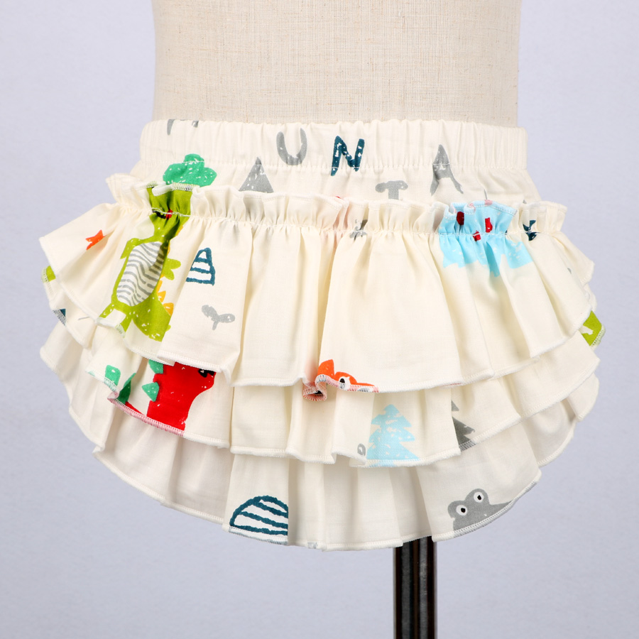 Baby pige tøj dinosaur mønster bomuld baby bloomers baby shorts og pandebånd nyfødte piger drenge blebetræk 0-2 år: Kun kort 2 / 3m