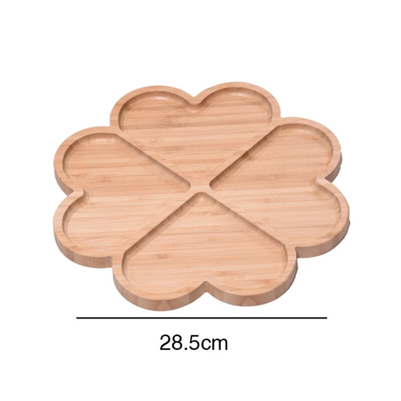 Japanese Style Bamboo Grid Plate Wood Fruit Dessert Bread Cake Plate Bowl complementary Food Plate Barbecue Plate: H