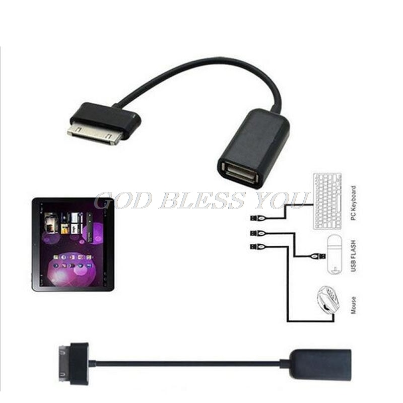 Zwart Usb Otg Kabel Adapter Voor Samsung Galaxy Tab Tablet 10.1 P7510