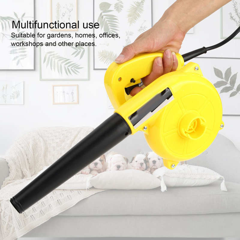 Multifunction Air Blower Hand Held Electric Air Blower Dust Leaf Cleaner for Home Garden Yellow EU 220V-240V Leaf Blower