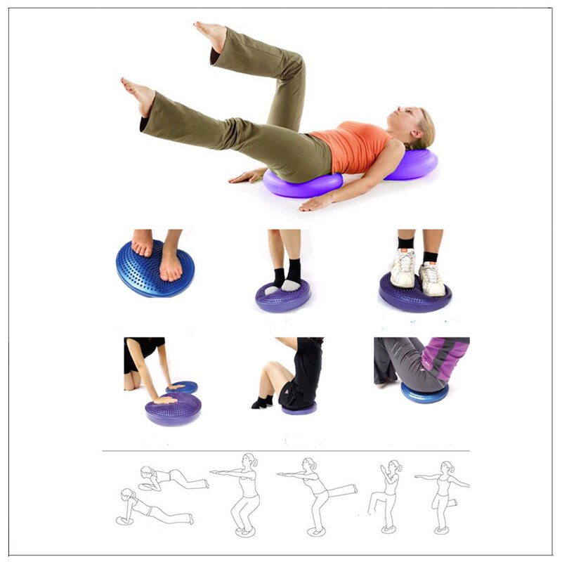Gleichgewichtstrainingsgerät, pvc-verstärktes, explosionsgeschütztes, aufblasbares yoga-, tanz- und fitness-trainingskissen, hand- und fußmassagekissen