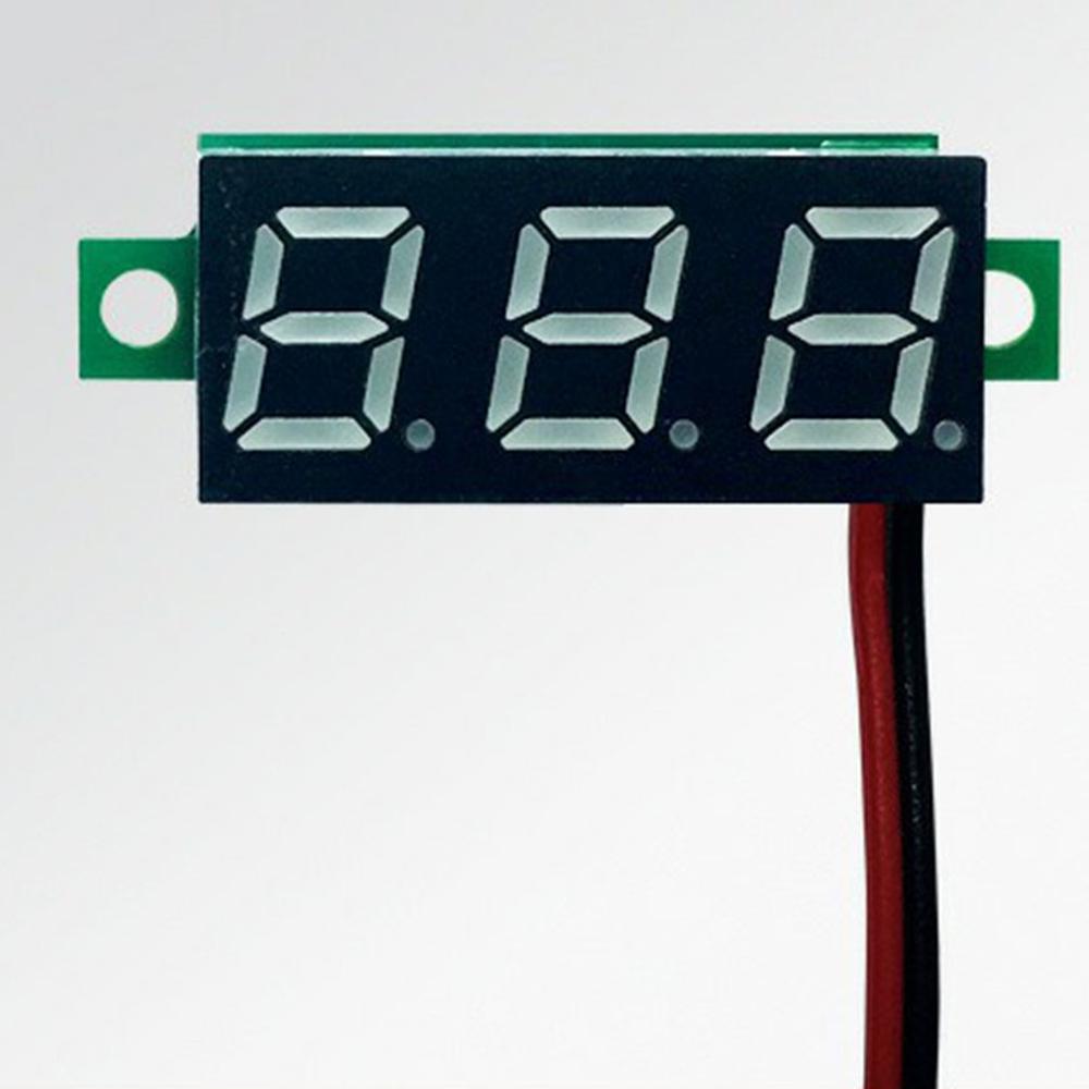 Voltímetro Digital de 0,28 pulgadas DC 32V de doble LED amperímetro voltaje amperímetro potencia dos cables pantalla Digital voltímetro DC ajustable