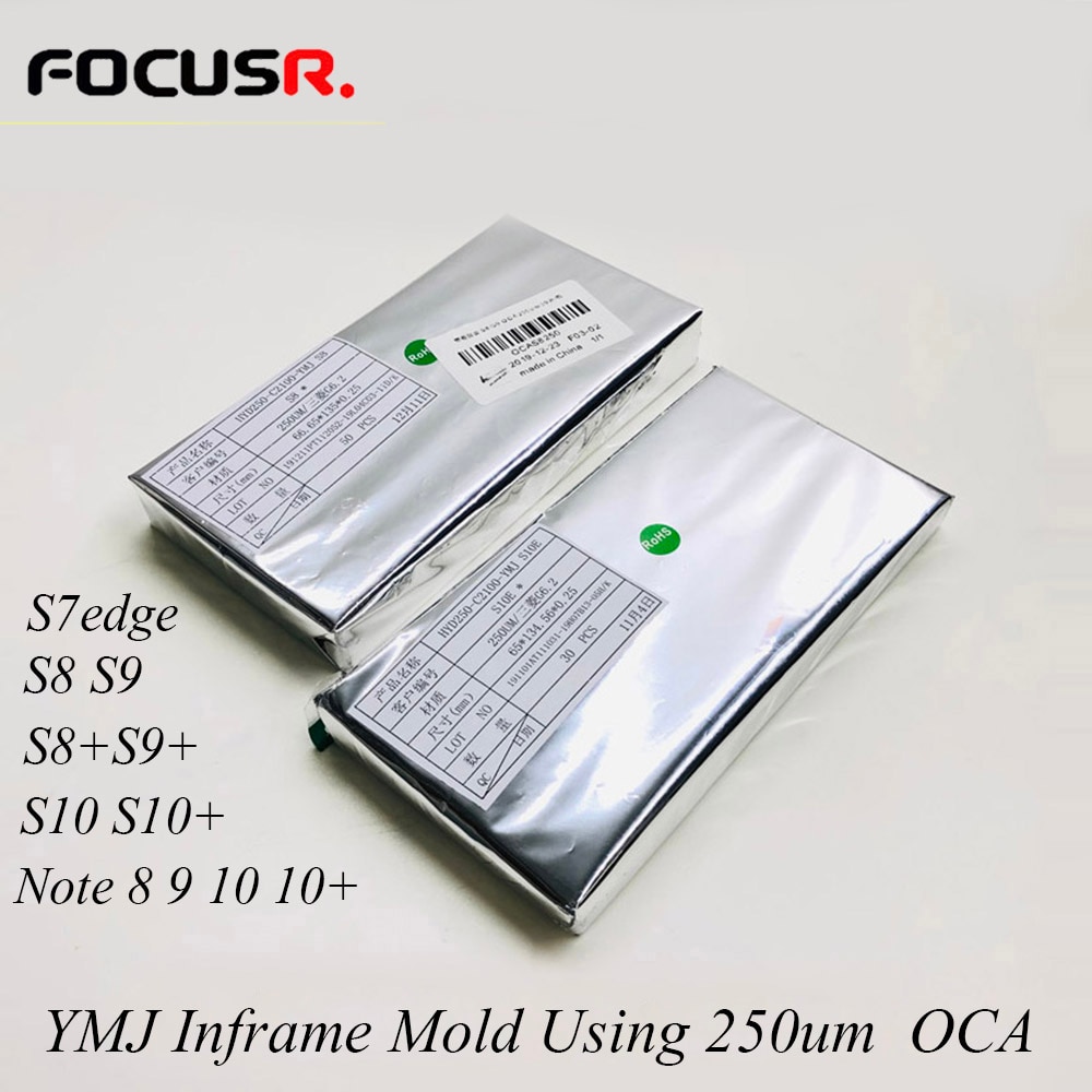 Inframe Moule 250um OCA Colle Adhésif Transparent Optique Autocollant Pour Samsung S8 G950 S8 + G955 S9 G960 S9 + G965 S10 G973 S10 + Note 8 9