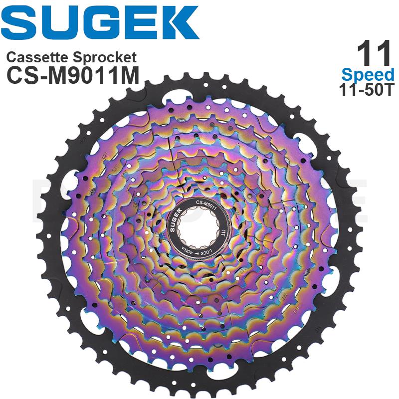 SUGEK – pignon de Cassette de 11/12/13 vitesses, 50/52T, DEORE M5100 M6100 CS-M9011 12 13 coloré HG acier/Al compatible K7 XT GX vtt
