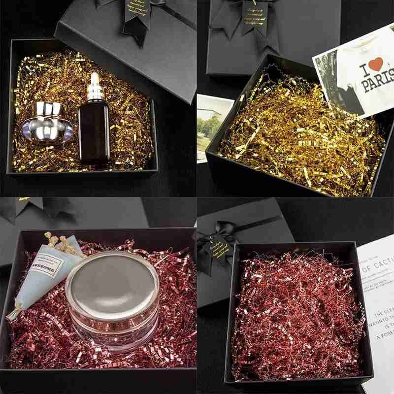Papier raphia râpé de 100g, feuille brillante, confettis de fête de mariage, fournitures de décoration, remplissage DIY, anniversaire Bo T7U7