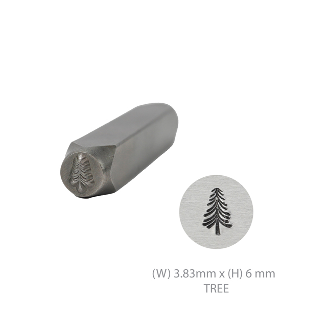 Timbres de en métal, timbres de fleurs et d'arbre, timbres en métal, tampons de poinçonnage en métal, kit d'estampage en métal, outil d'estampage de bijoux 1/4 (6 mm): green