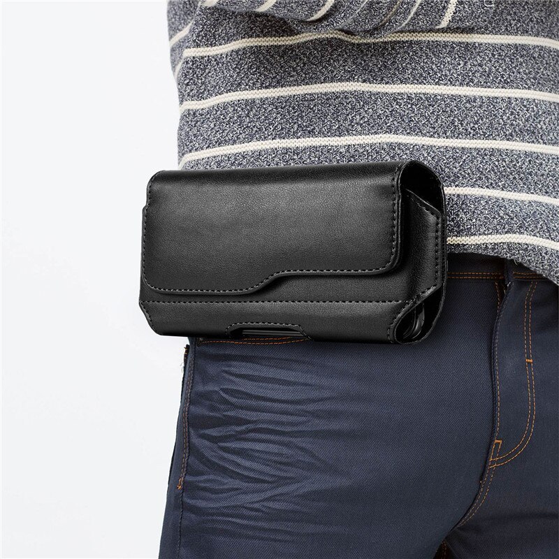 Universele telefoontas, riemclip en hoesje voor vivo  y20i y30 y11 y12 y15 y17 y19 y50 y51 y71 y81 y91 flipcase van leer
