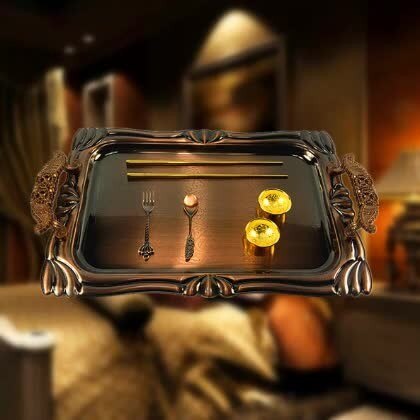 Nordic Importado Artesanato Cobre Pallet Prato de Jantar Do Hotel Sala de estar Do Hotel Casa Arranjo de Venda Direta Da Fábrica de Aço Inoxidável