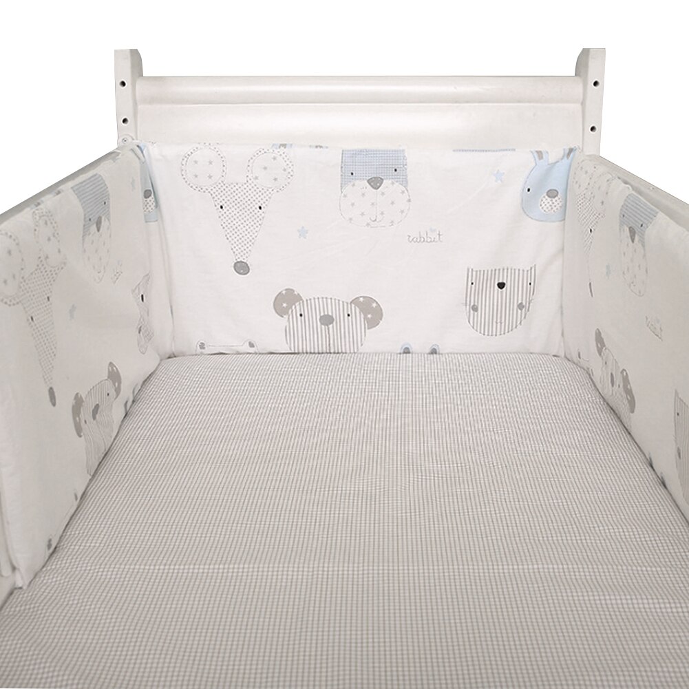 Almofadas em forma de u macio algodão mistura protetor berçário cama lavável destacável casa anti-colisão bebê seguro decoração berço pára-choques: 2