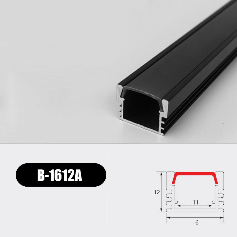 Tira de luces Led de perfil de aluminio negro/plateado, difusor de 2835 5050 canales, iluminación de línea de pared interior, barra de luz magnética para armario de cocina: Blanco / Color blanco cálido