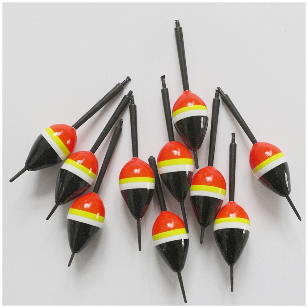 Bóia de pesca de cortiça 10 drive, bóias de pesca iluminadas, boia de madeira 2g/8cm de cauda longa, equipamento de pesca