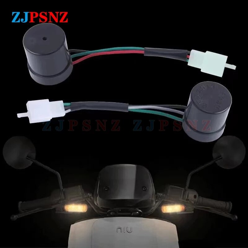 Relais clignotant à 2 fils, 12V, 48V, 64V, 3 broches, clignotant rond, signaux de clignotants, relais, Buzzer, indicateur LED