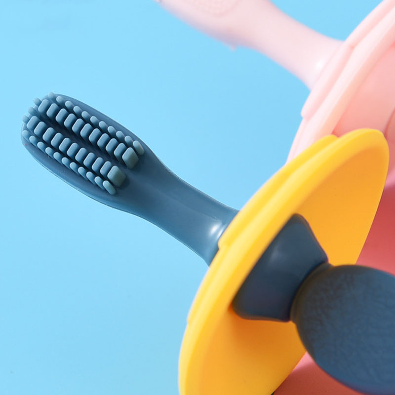 Børn blød silikone træning tandbørste baby børn tandpleje tandbørste værktøj baby kid tandbørste babyartikler