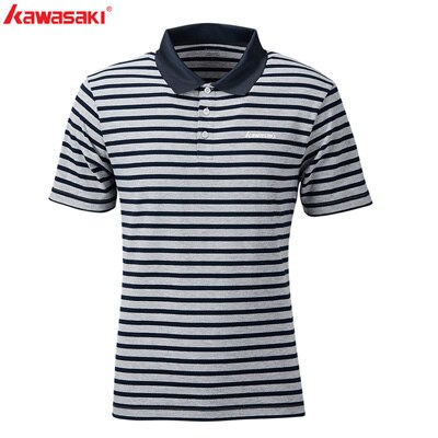 Ropa de hombre KAWASAKI, Camiseta deportiva de secado rápido para mesa de tenis, camiseta de bádminton, ropa deportiva con botones ST-S1118: ST-S1118Gray / 4XL