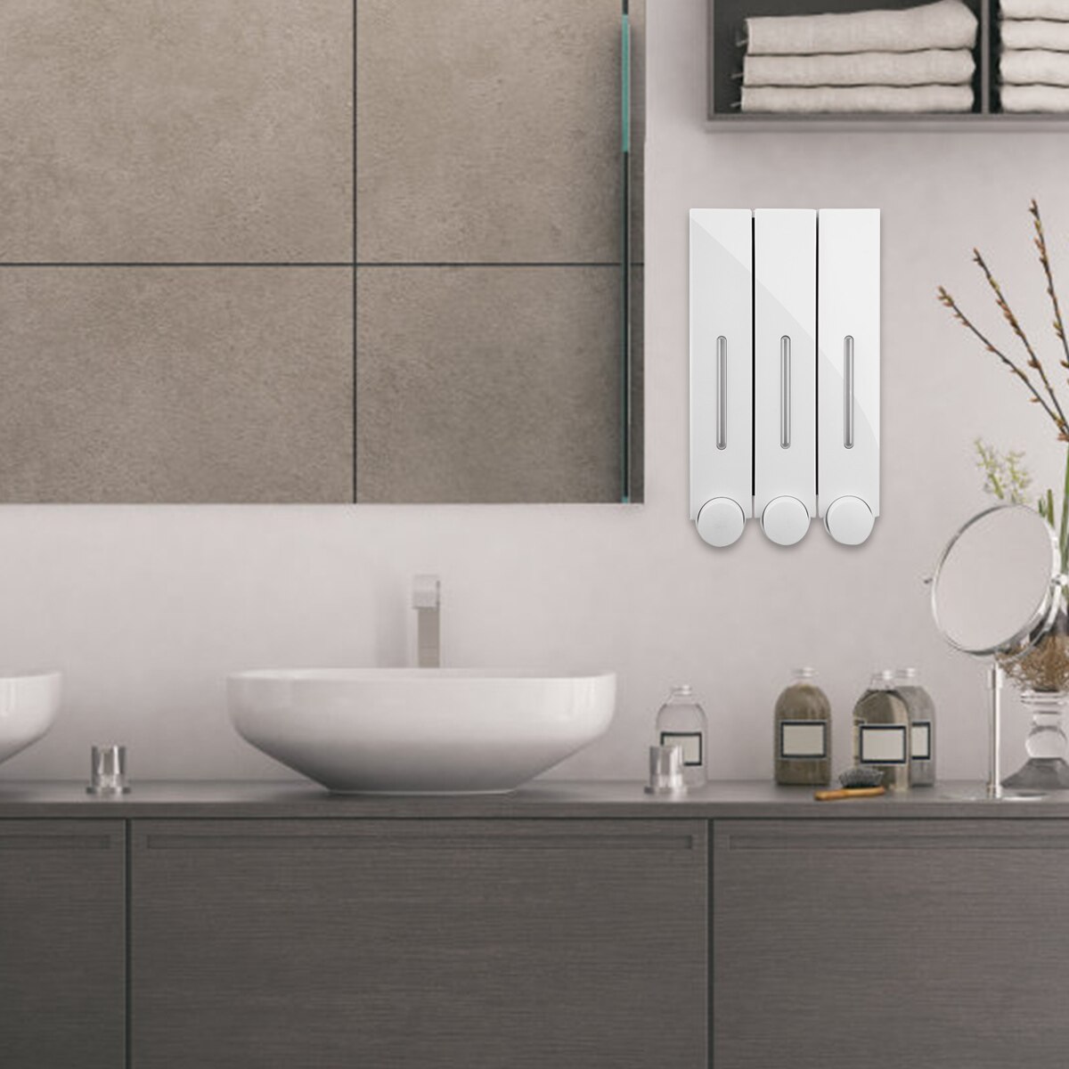 Wall Mounted Soap Dispenser Bathroom Liquid Soap Dispenser Washing Lotion Hand Shampoo Body Shower Cleaning