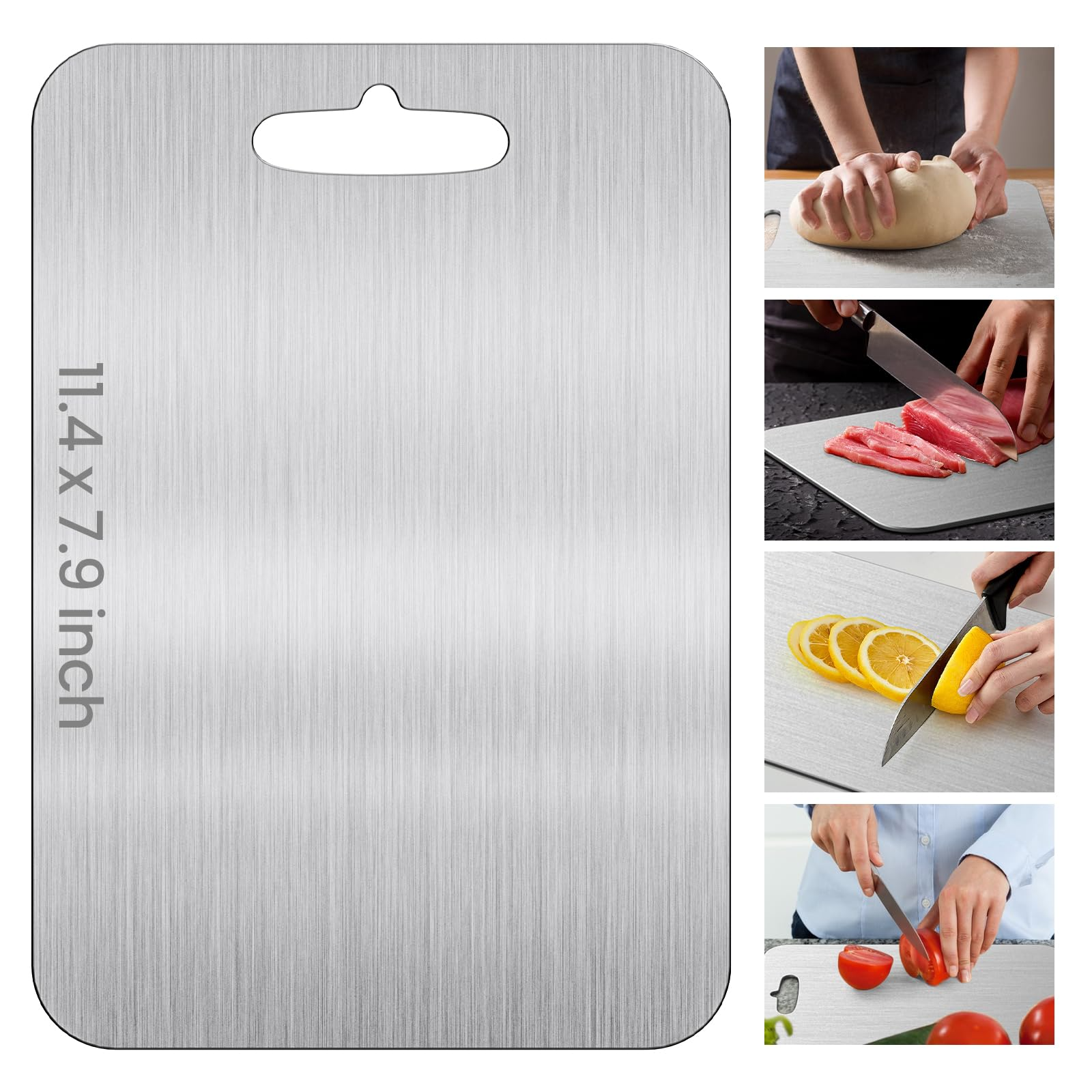 Küche Schneidebretter Edelstahl Schneidebrett Tafel Zerhacker Tisch Lebensmittel Schneiden Kneten Teig Bord Küche Zubehör