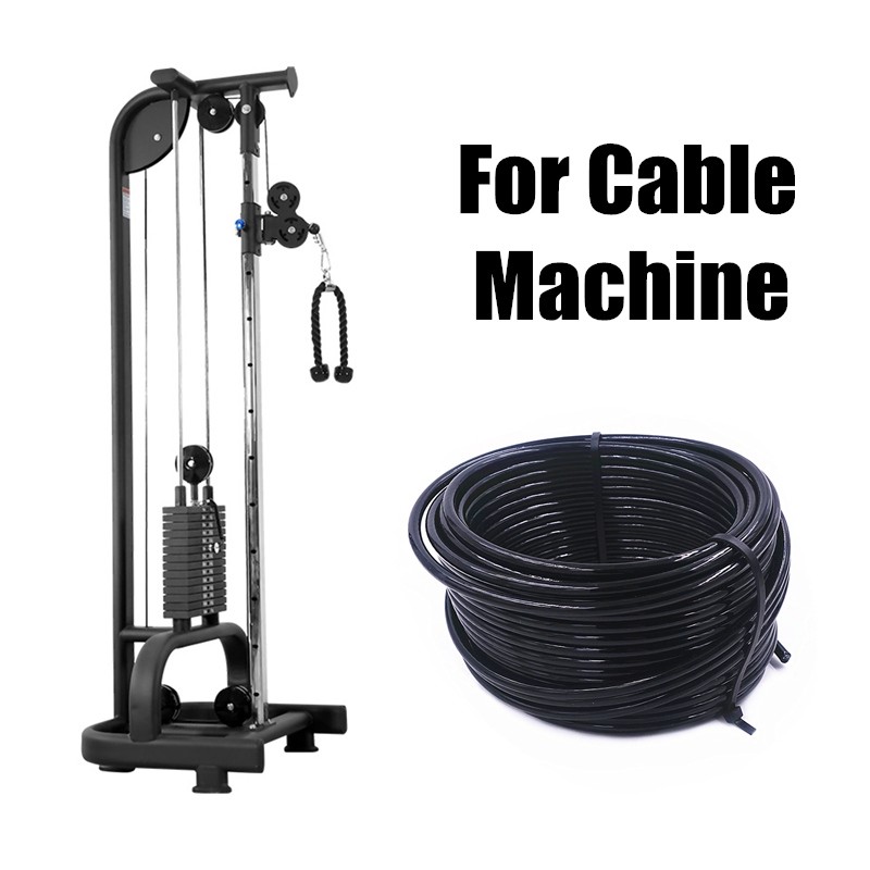 Gym trinse kabel ståltau tykt 5mm/6mm pu skin for erstatning fitness trening tilbehør tilbehør hjemmetreningsutstyr