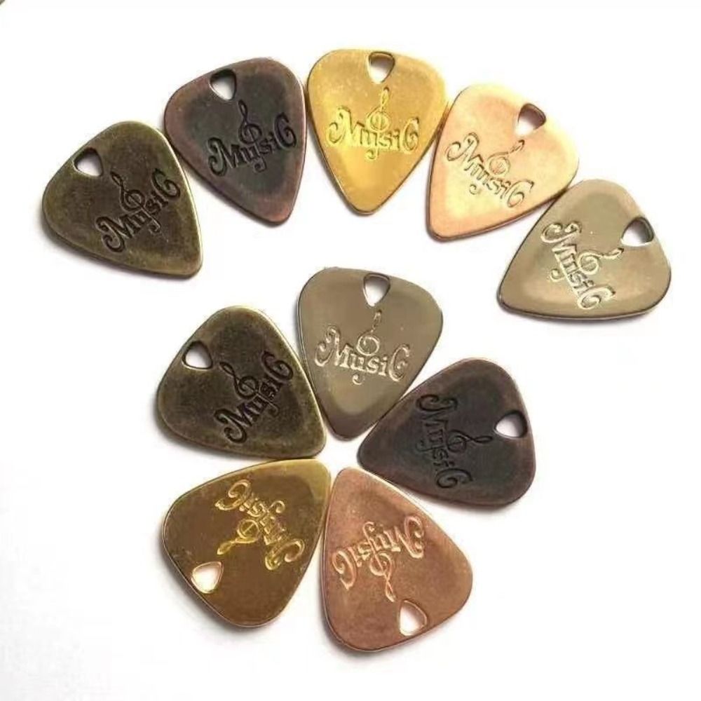Metalen Gitaar Pick Akoestische Gitaar Pick Zink Legering Plectrum Voor Elektrische Gitaar Muziekinstrument Onderdelen Accessoires New2024