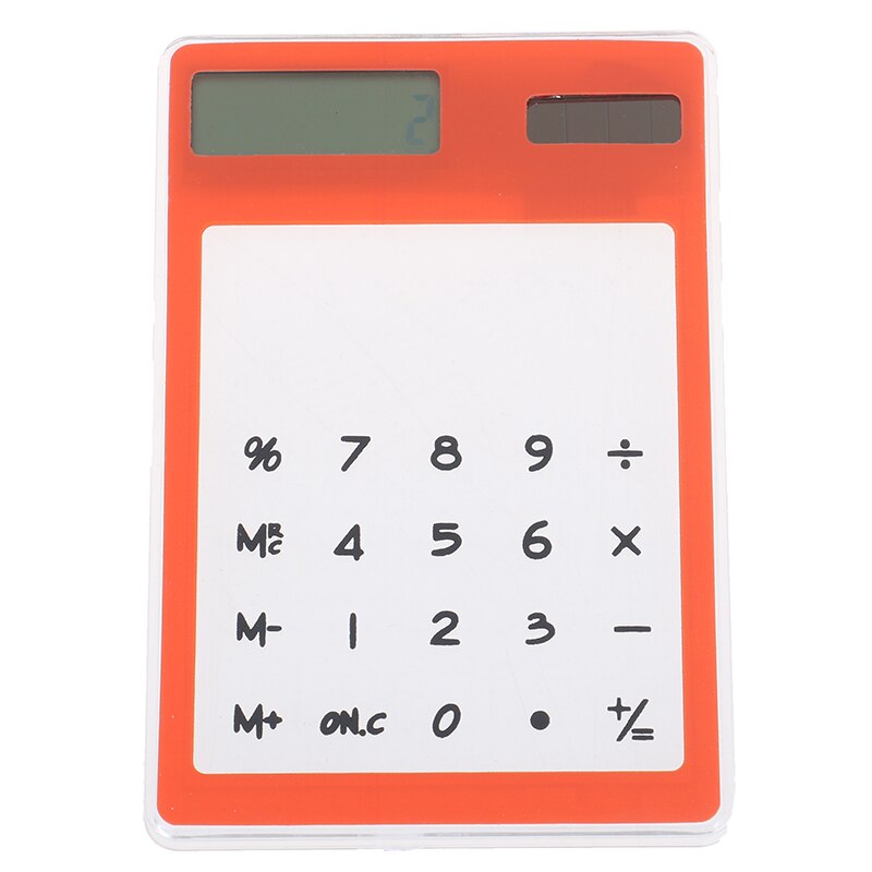 8 Digit Touch Screen Ultra slim Transparent Solar Stationery Clear Scientific Calculator use for Student School Office