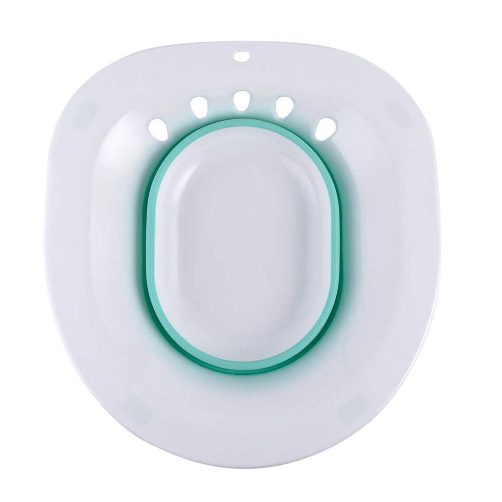 Lavabo plegable para bidé, asiento para ancianos, posparto, hemorroides, inodoro para pacientes, bañera de cadera, suministros de baño: Green