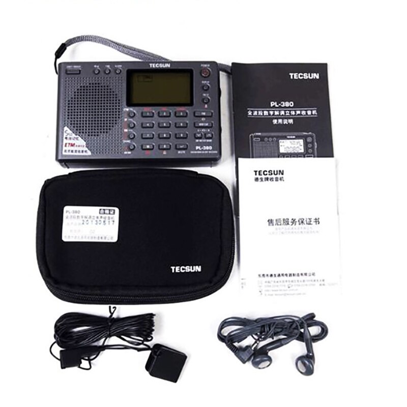 Tecsun pl -380 dsp pll fm mw sw lw digital stereo radio världsbandsmottagare radio bärbar fullband stereo liten radio