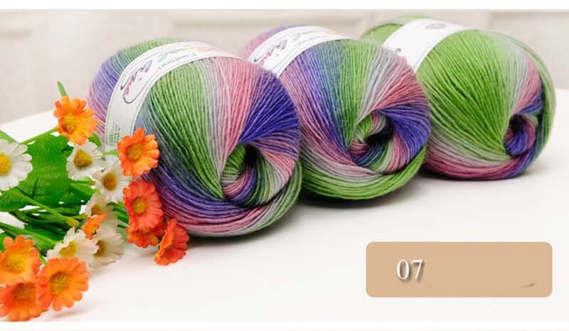 100 g/stk afrikaanse kant stof garen diy linten voor ambachten fancy wol garen hand breien: 7