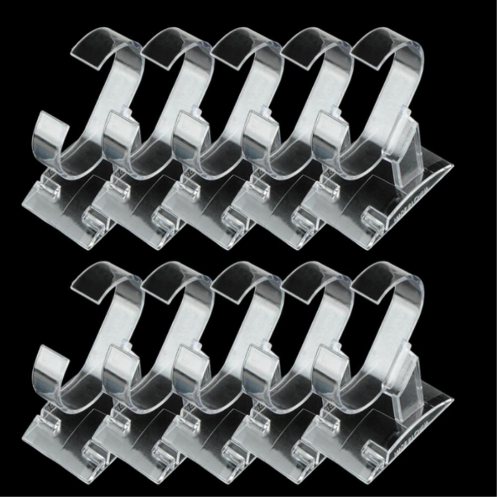 Mode 10Pc Acryl Armband Sieraden Wrist Watch Display Rack Houder Show Case Stand Tool Clear Plastic display: Default Title