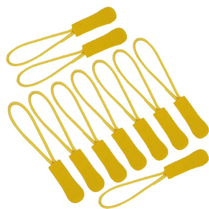 10x Nylon Antislip Zip Cord Tab Vervanging Clip Fixer Gebroken Gesp Reistas Outdoor Rugzak Rits: YELLOW