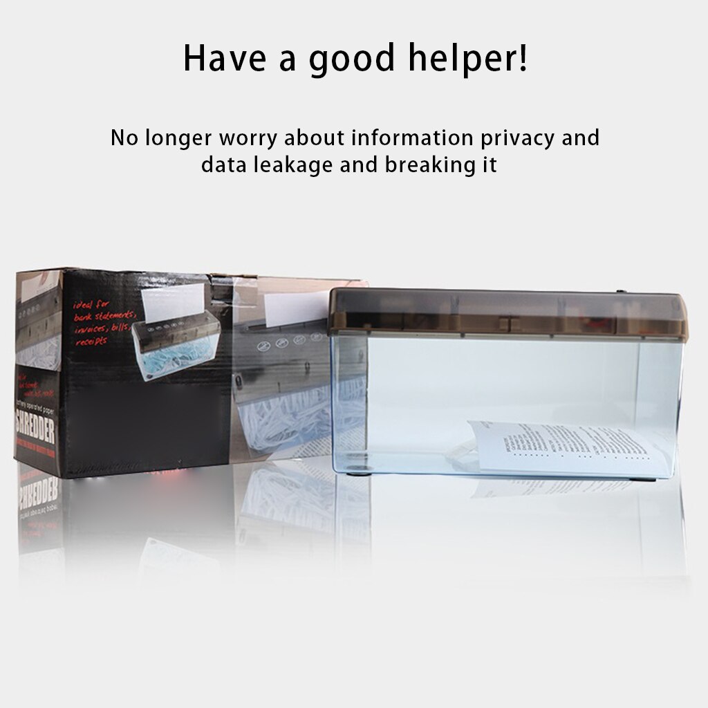 Mini Portable Paper Shredder A4 Documents Invoice Smashing Tool Home Office Desktop Paper Cutting Smash Machine