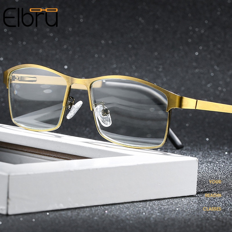 Retro Metalen Anti-Blauw Licht Leesbril Mannen Vrouwen Verziend Brillen Business Leesbril + 1.0 + 1.5 + 2.0 + 2.5 + 3.0 + 3.5 + 4.0