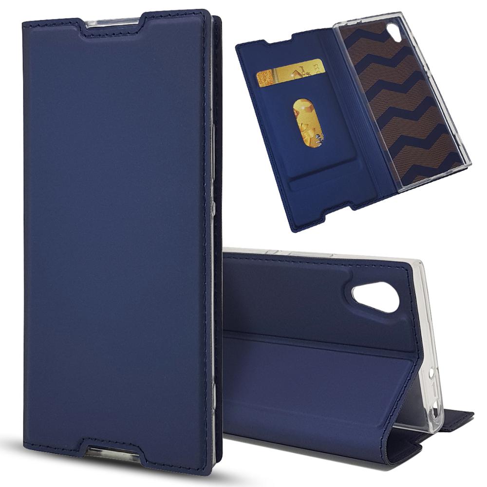 Xa1 plus capa traseira de couro, capa para sony xperia xa xa1 ultra f3111 g3221, capa flip de couro para sony xa1 coque de concha g3112