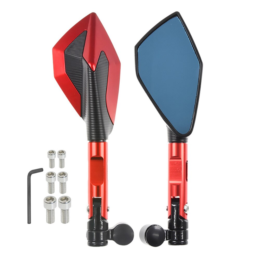 Motorcycle 10mm Mirror PCX160 PCX125 PCX150 CNC Rearview Side Mirrors Universal For HONDA PCX 160 125 150: Red