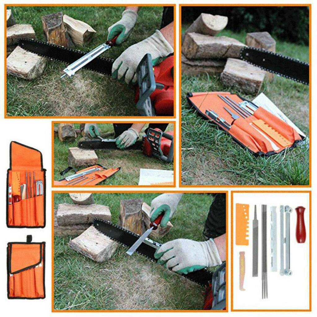 10 Stks/set Kettingzaag Slijpen Bestand Stihl Indienen Kit Keten Scherpen Zag Bestanden Tool