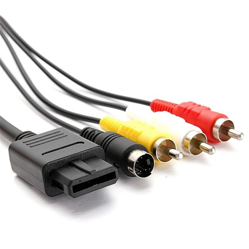 1.8M 6FT Av Composite S-Video Rca Video Hd Tv Kabel Voor Nintendo 6 Voor Snes Sfc voor Nintend Ngc Av Kabel